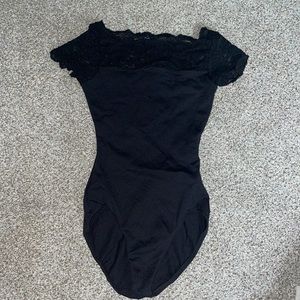 Black dance leotard with lace size xs